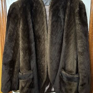 Faux Sheared Beaver Coat